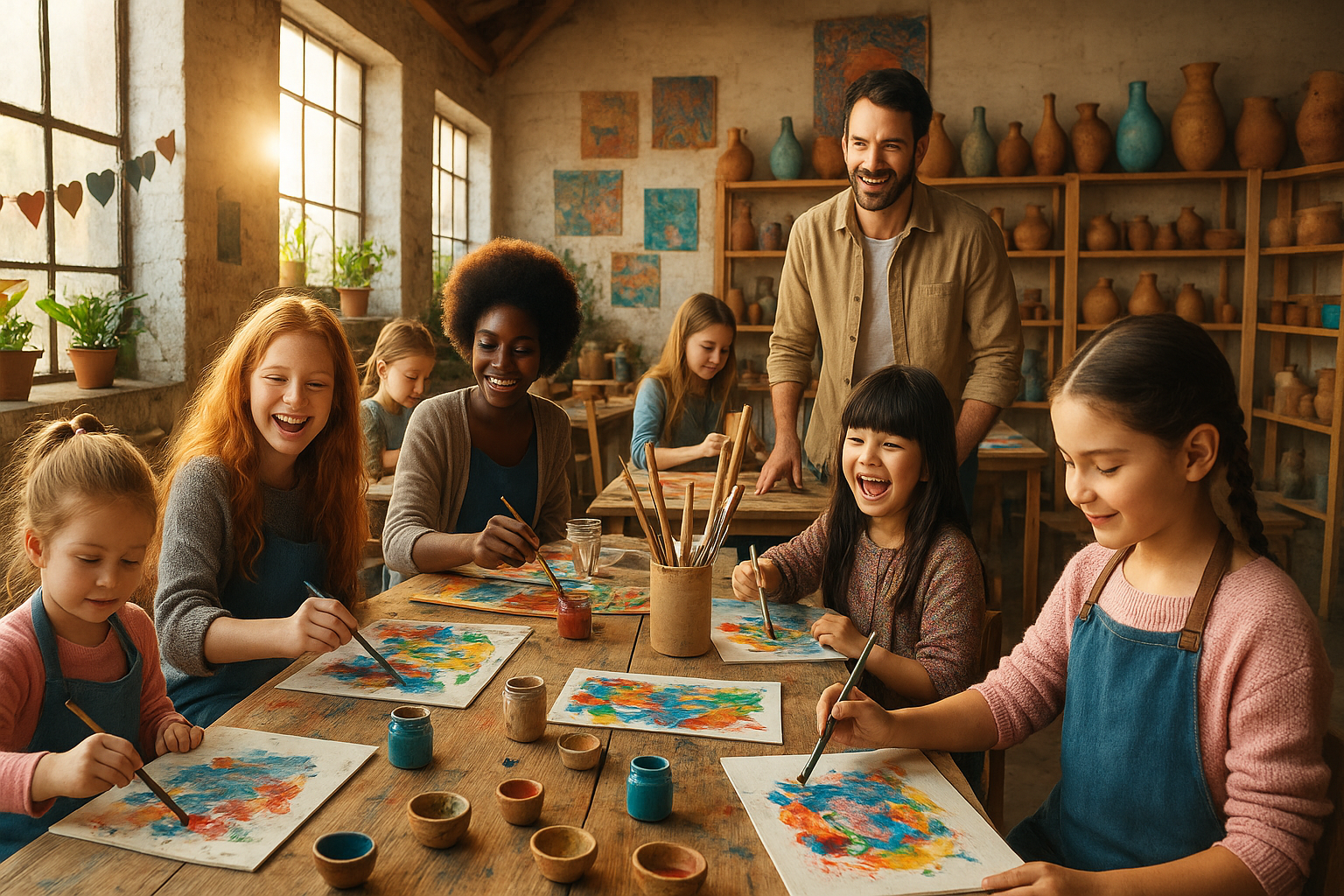 Experience the joy of painting with expert guidance. Learn professional brush techniques and color theory in our vibrant studio. From watercolors to acrylics - discover your artistic voice through hands-on practice.